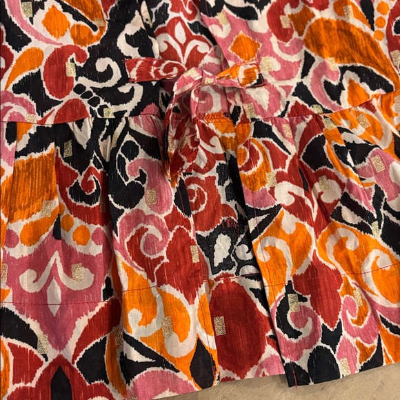 Olivaceous Boutique Puff Sleeve Tie-Front Blouse for Fall Small NWT NEW - Picture 5 of 9